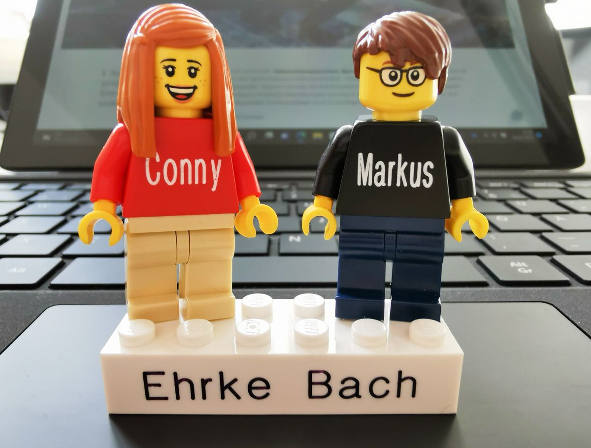 personalisierte Legomännchen Cornelia Ehrke und Markus Bach